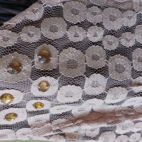 ANNE KLEIN lace dress, size 14, beige color. Like new condition. - Picture 4 of 11